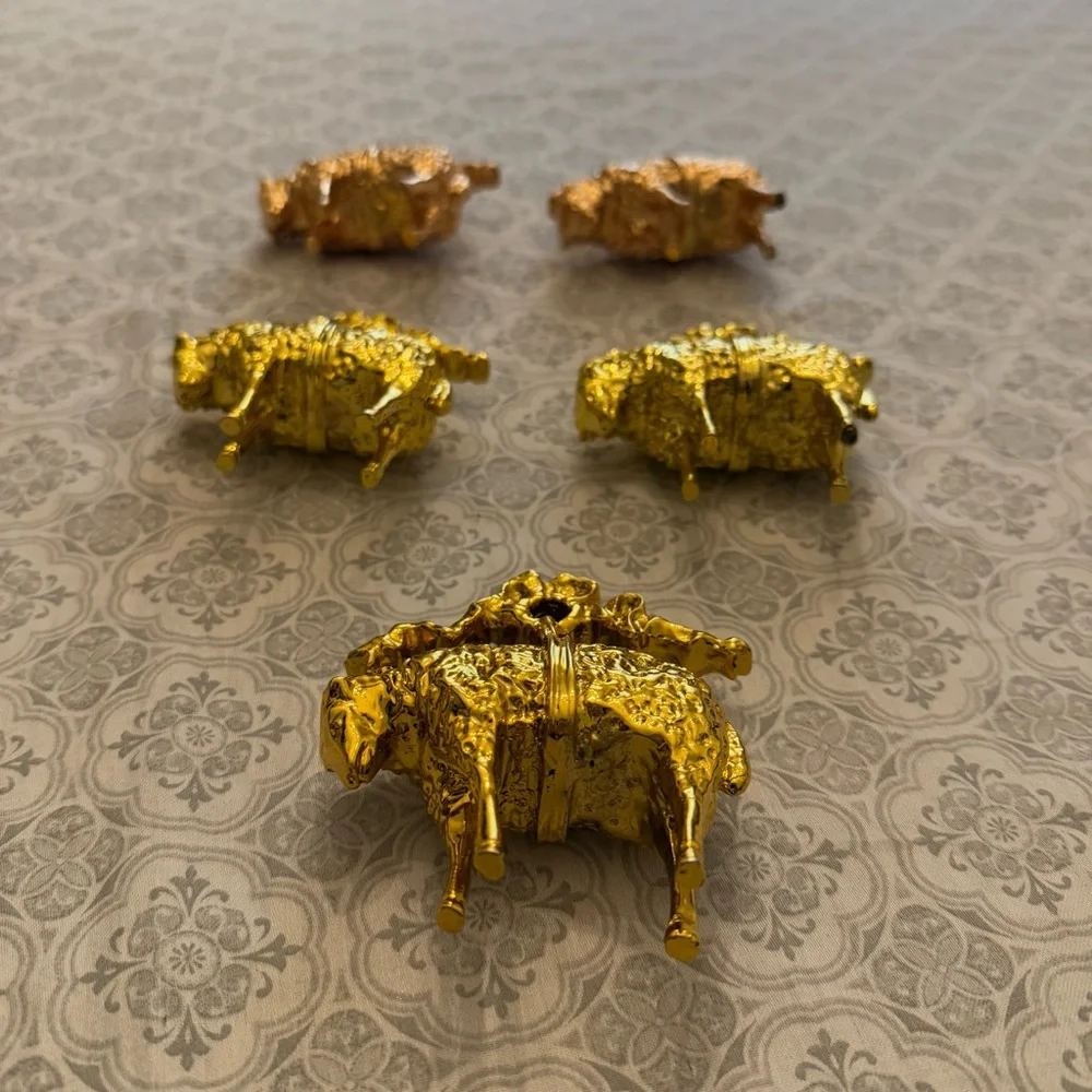 5 Brooks Brothers Golden Fleece sheep ornament!! Limited Edition.